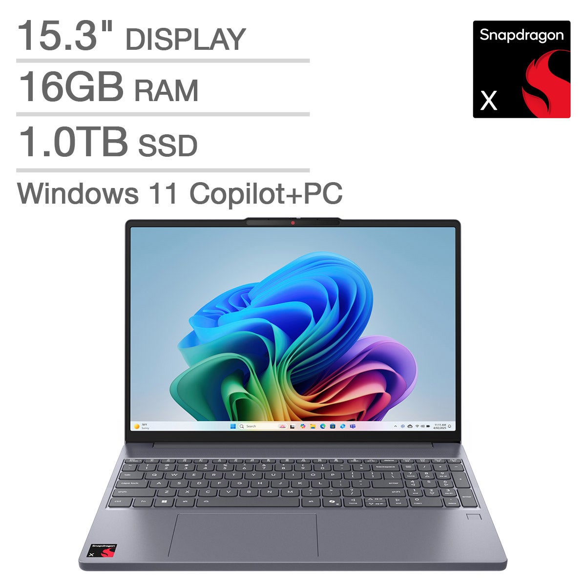 Lenovo IdeaPad Slim 3X 15.3" Laptop QC-8C/16GB/1TB - Image 1