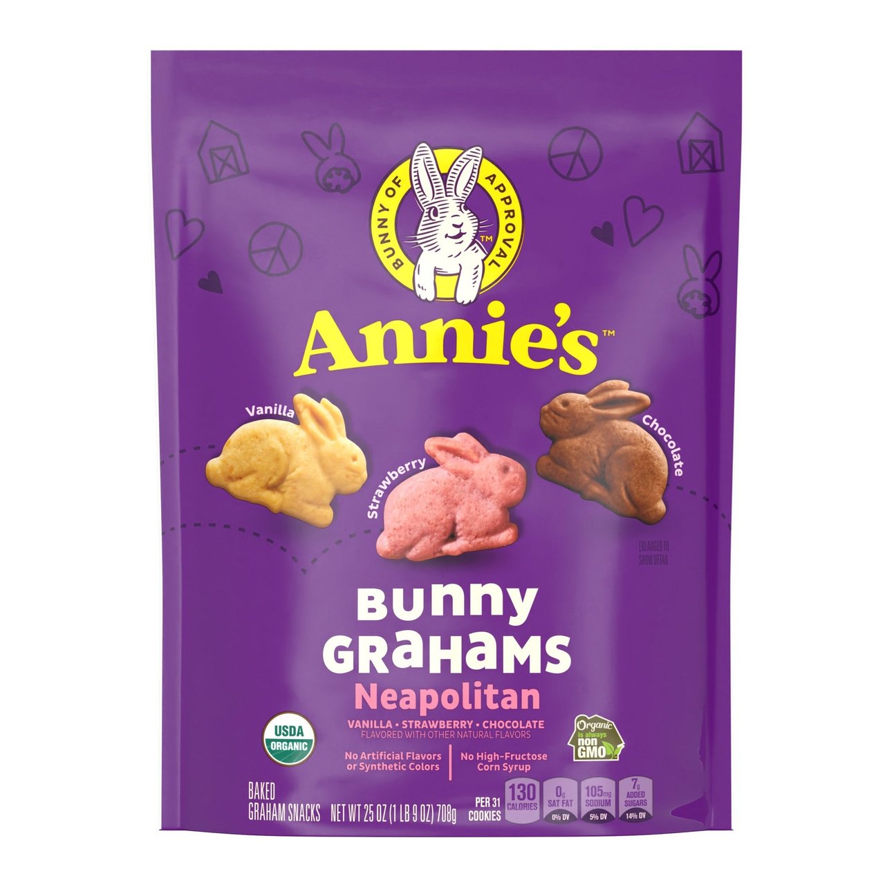 Organic Annie's Bunny Grahams, 25 Ounces - Image 1