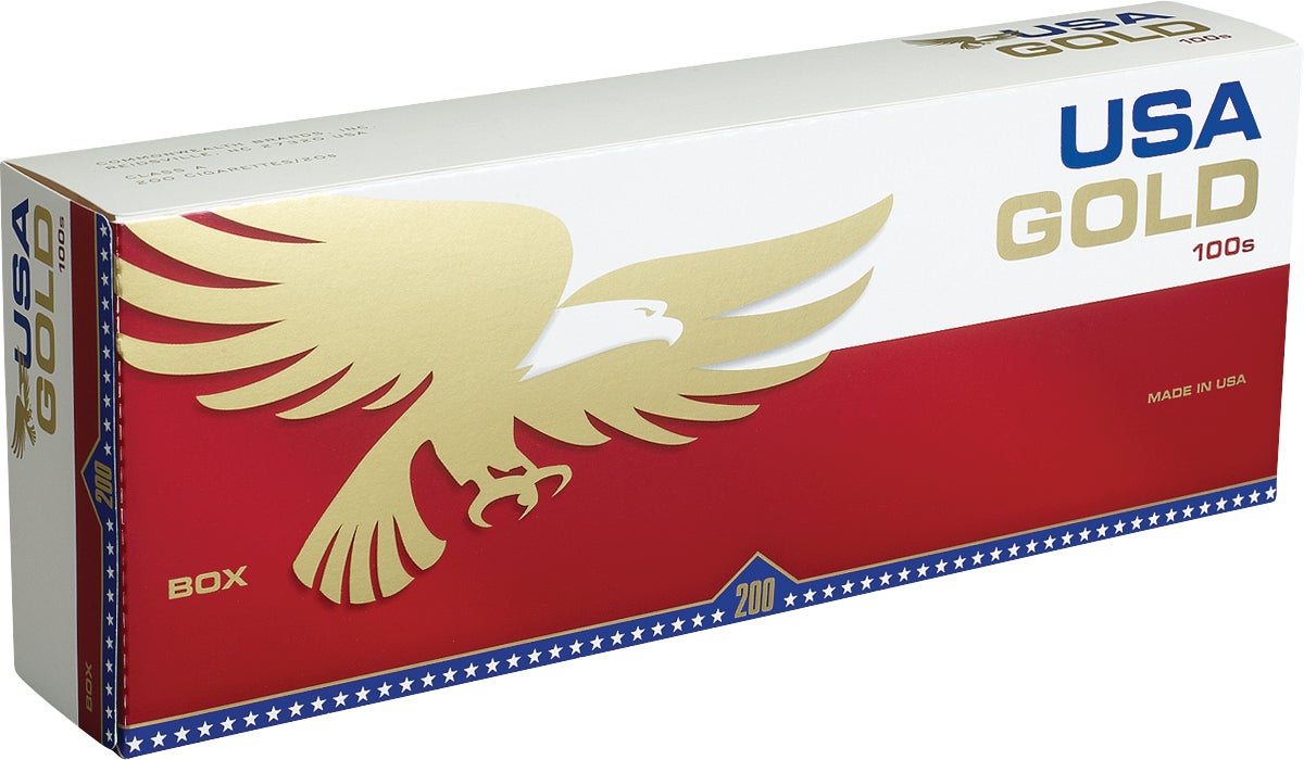 USA Gold Red 100's Box