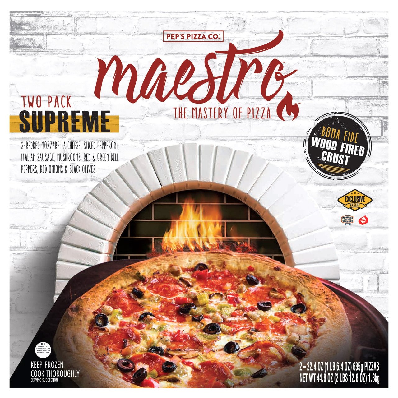 Pep's Maestro Supreme Pizza 2-Pack, 22.4 oz Each - Image 1