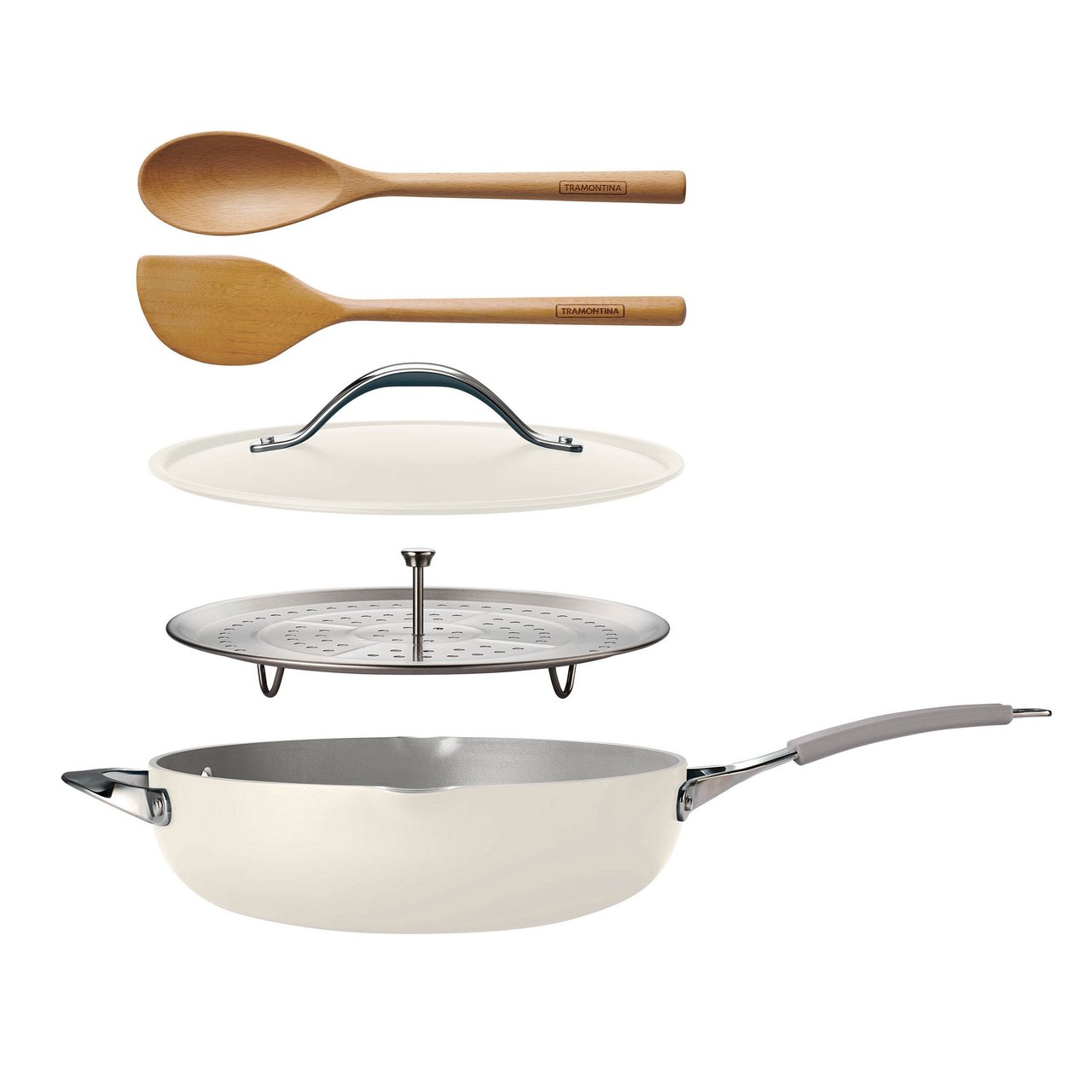 Tramontina Ceramic Non-Stick 5-Quart All-in-One Pan - Image 1