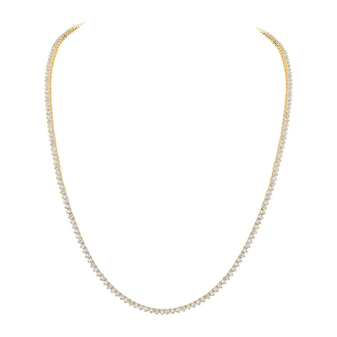 14kt Yellow Gold VS2 G 5.00 CTW Round Diamond Strand Necklace - Image 1