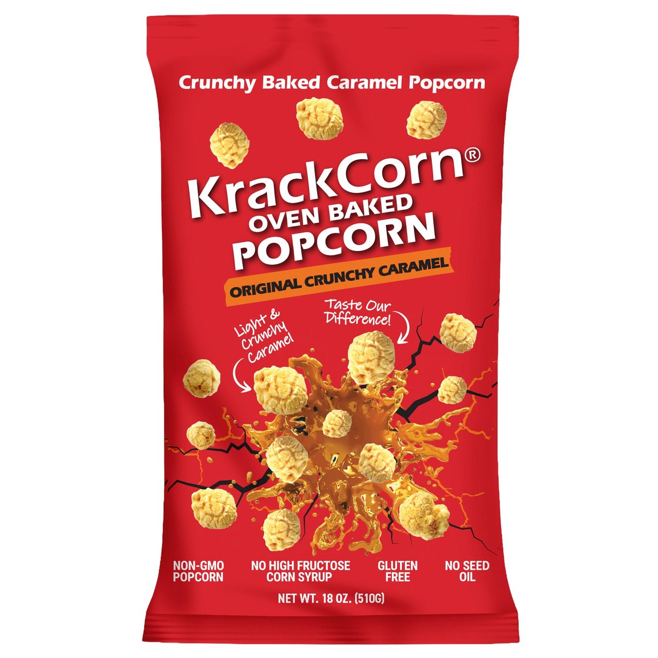 KRACKCORN CARAMEL POPCORN 18 OZ - Image 1