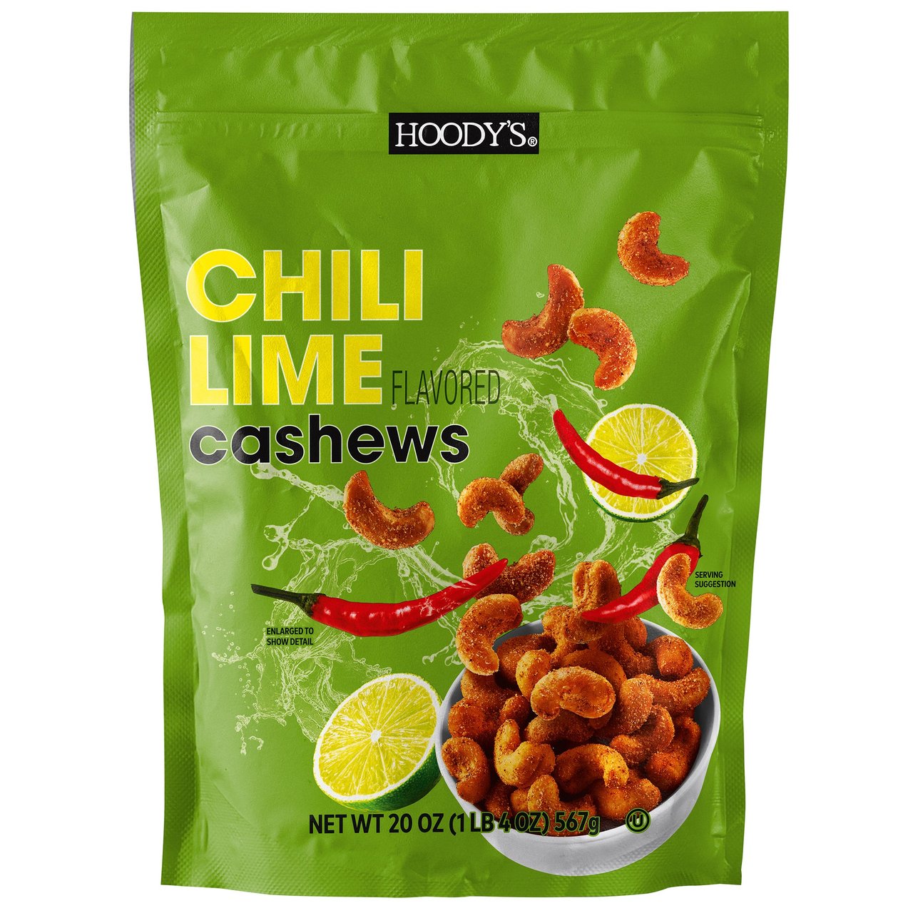 Hoody's Chili Lime Cashews 20 Ounce Bag - Image 1