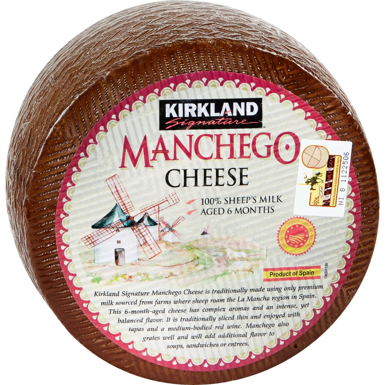 Kirkland Signature Manchego Wheel, Price Per Pound - Image 1