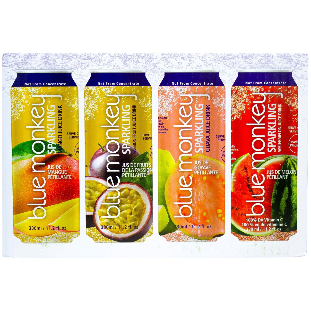 Blue Monkey Sparkling Tropical Juice 16/11.2 oz - Image 1