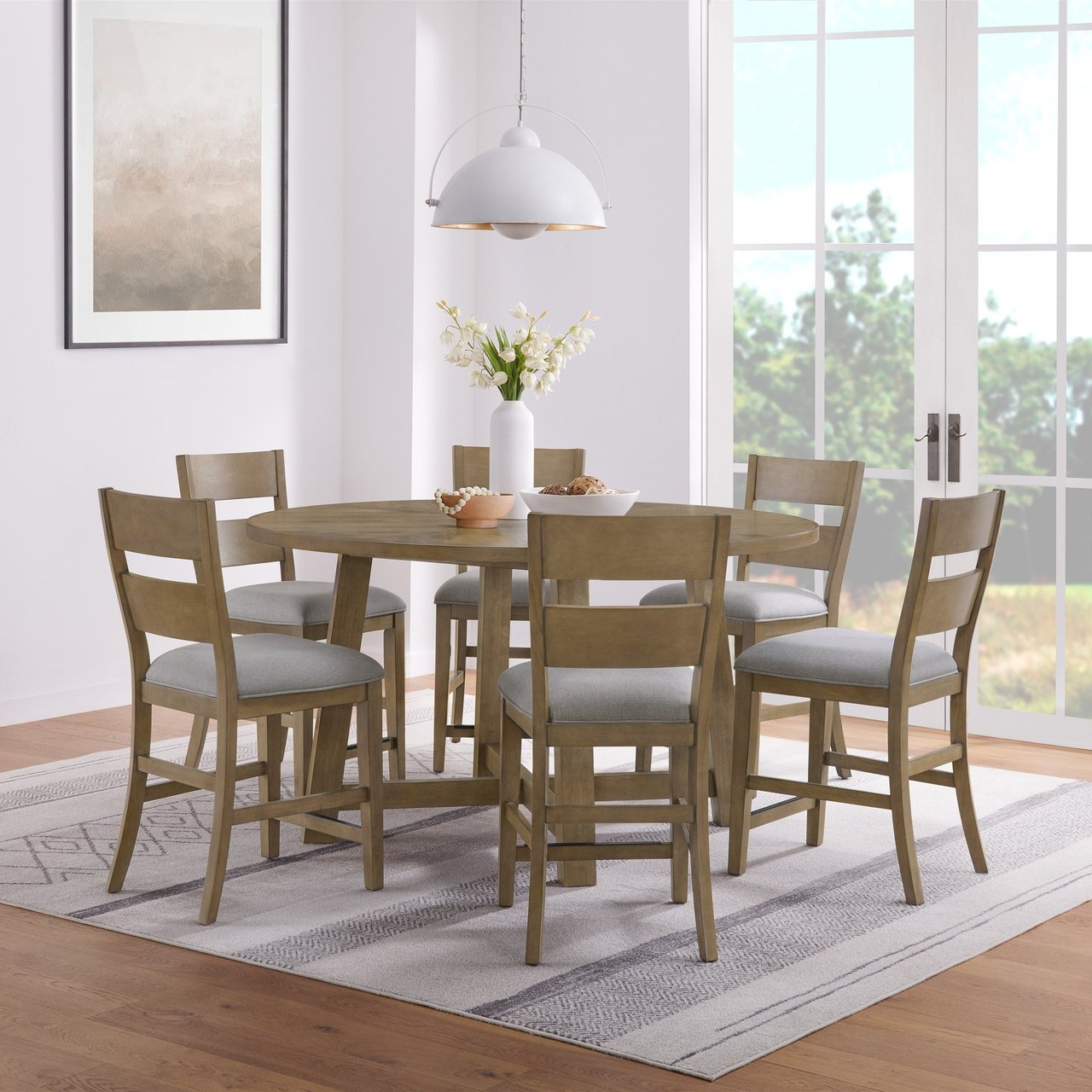 Foremost Home Wellington 7-Piece Counter Height Dining Set - Image 1