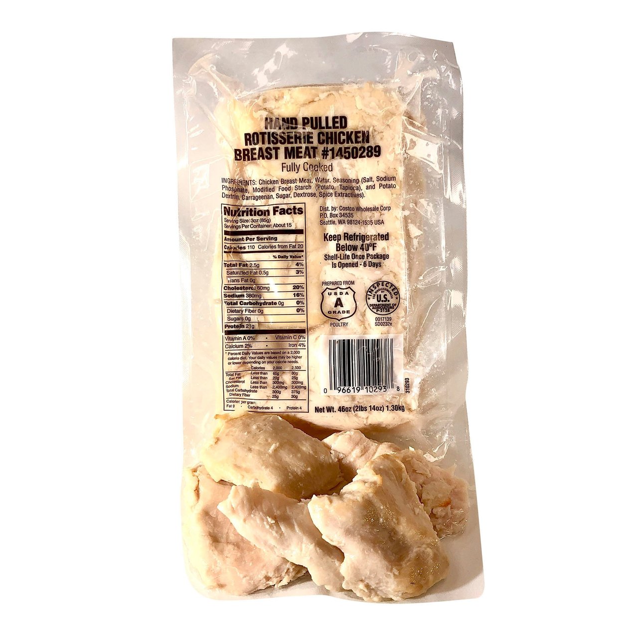 Hand Pulled Rotisserie Chicken Breast Meat