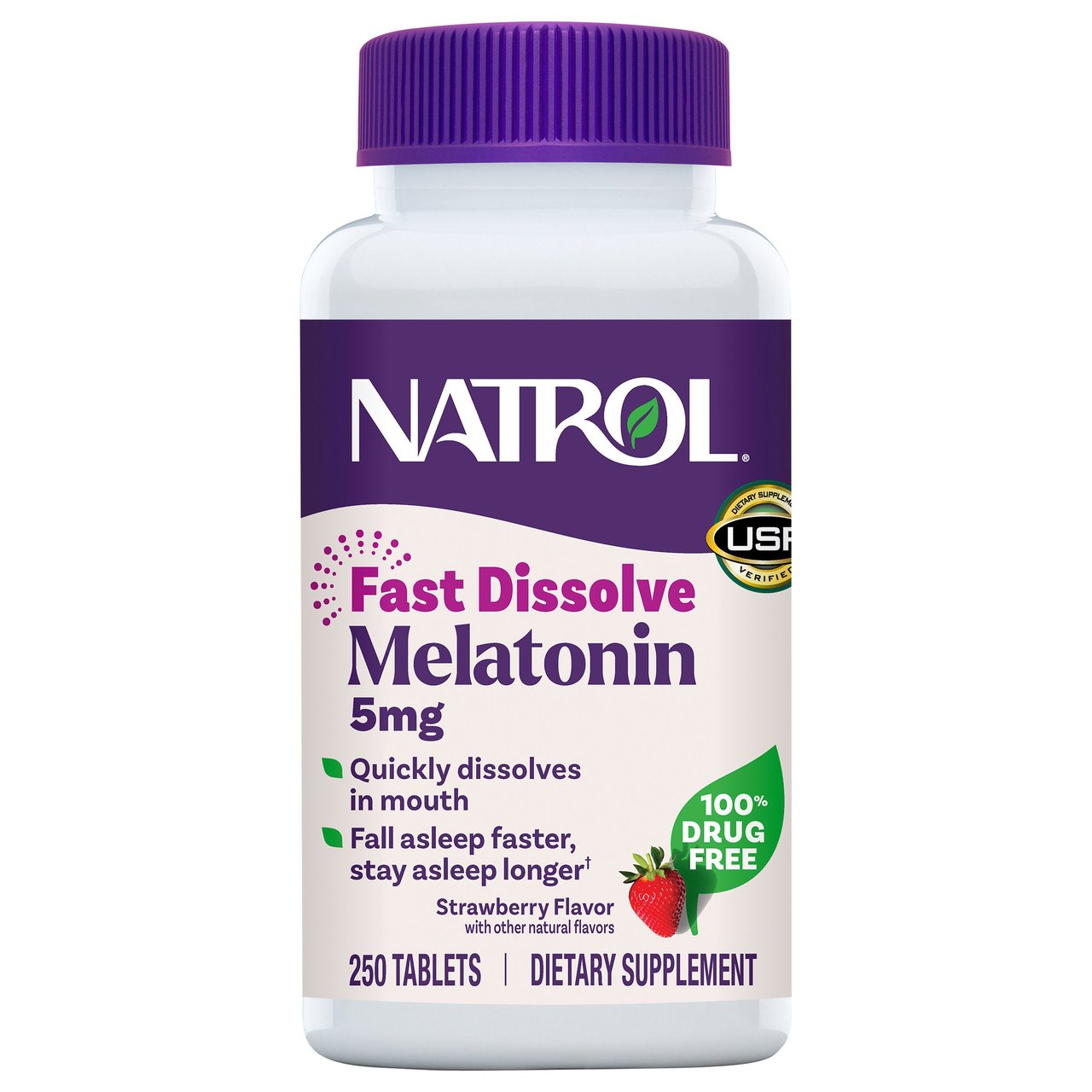 Natrol Melatonin 5mg Fast Dissolve 250 Tablets - Image 1