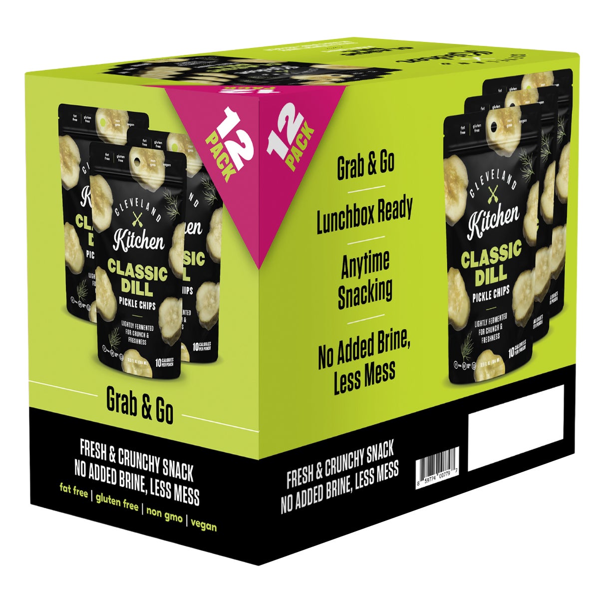Cleveland Kitchen Classic Dill Single Serve Pickles, 12-Pack (3.5 fl oz each) - Image 1