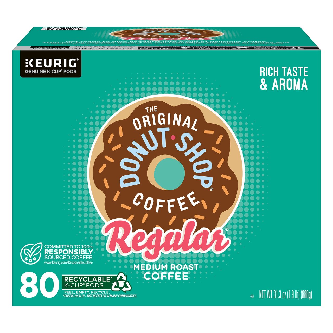 The Original Donut Shop Medium Roast (31.3oz) 80 Count K-Cup Pods - Image 1