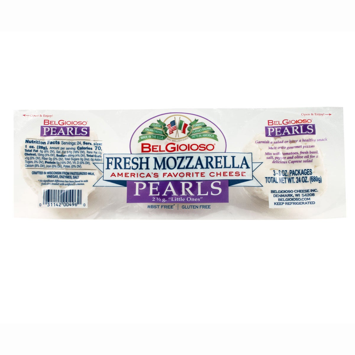 BelGioioso Mozzarella Pearls 3/8 oz (1.5 lbs) - Image 1