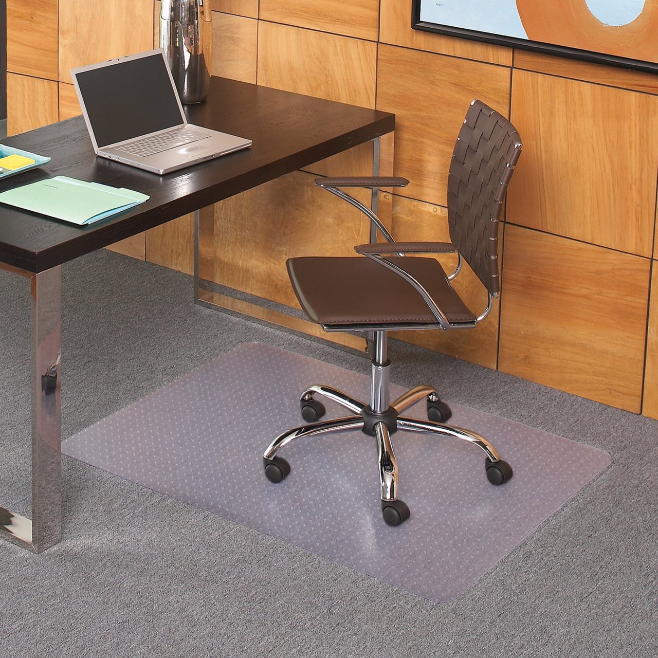 ES Robbins EverLife 36" x 44" Medium Pile Chair Mat, Clear (ESR121821) - Image 1