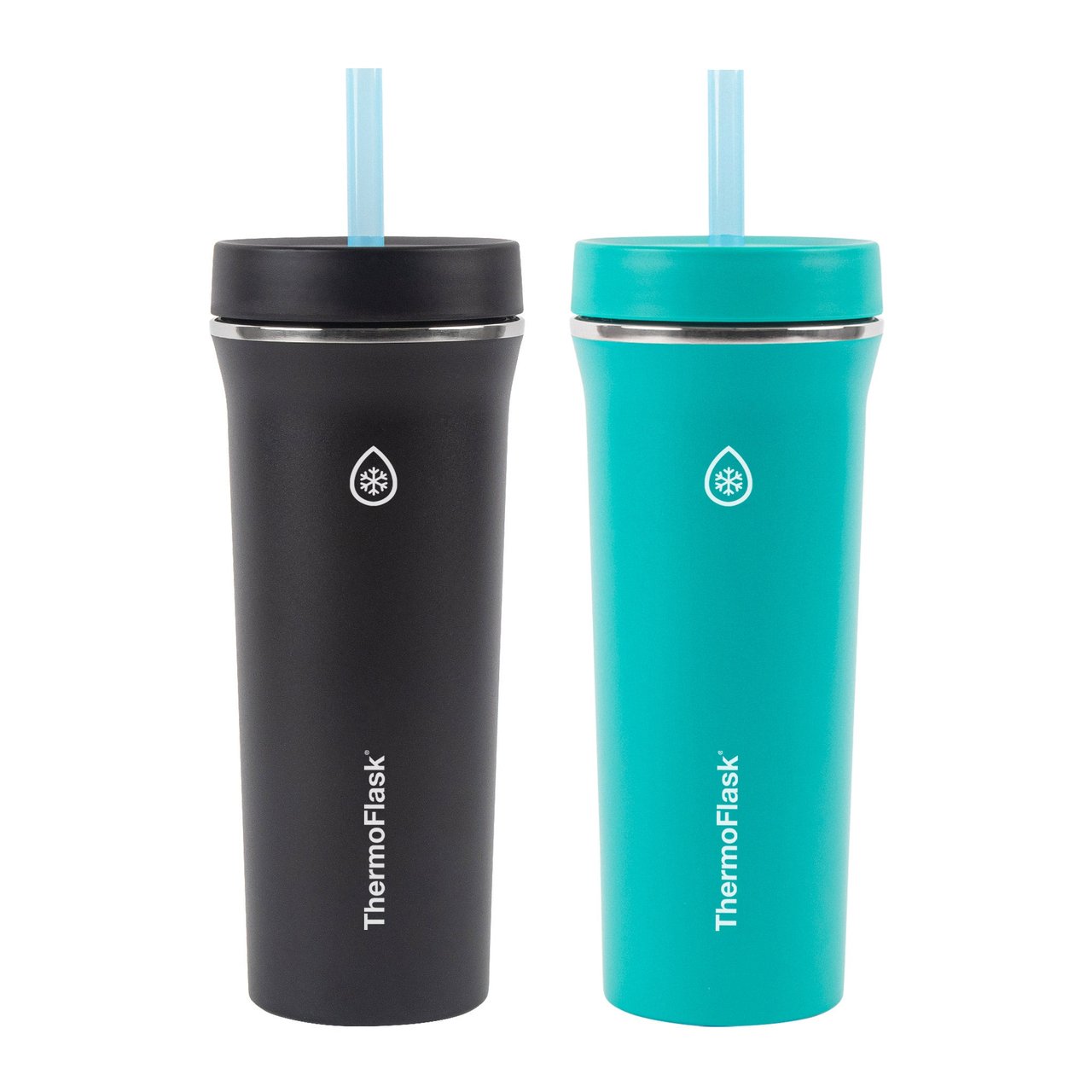 ThermoFlask Stainless Steel 32oz Straw Tumbler 2-Pack - Image 1