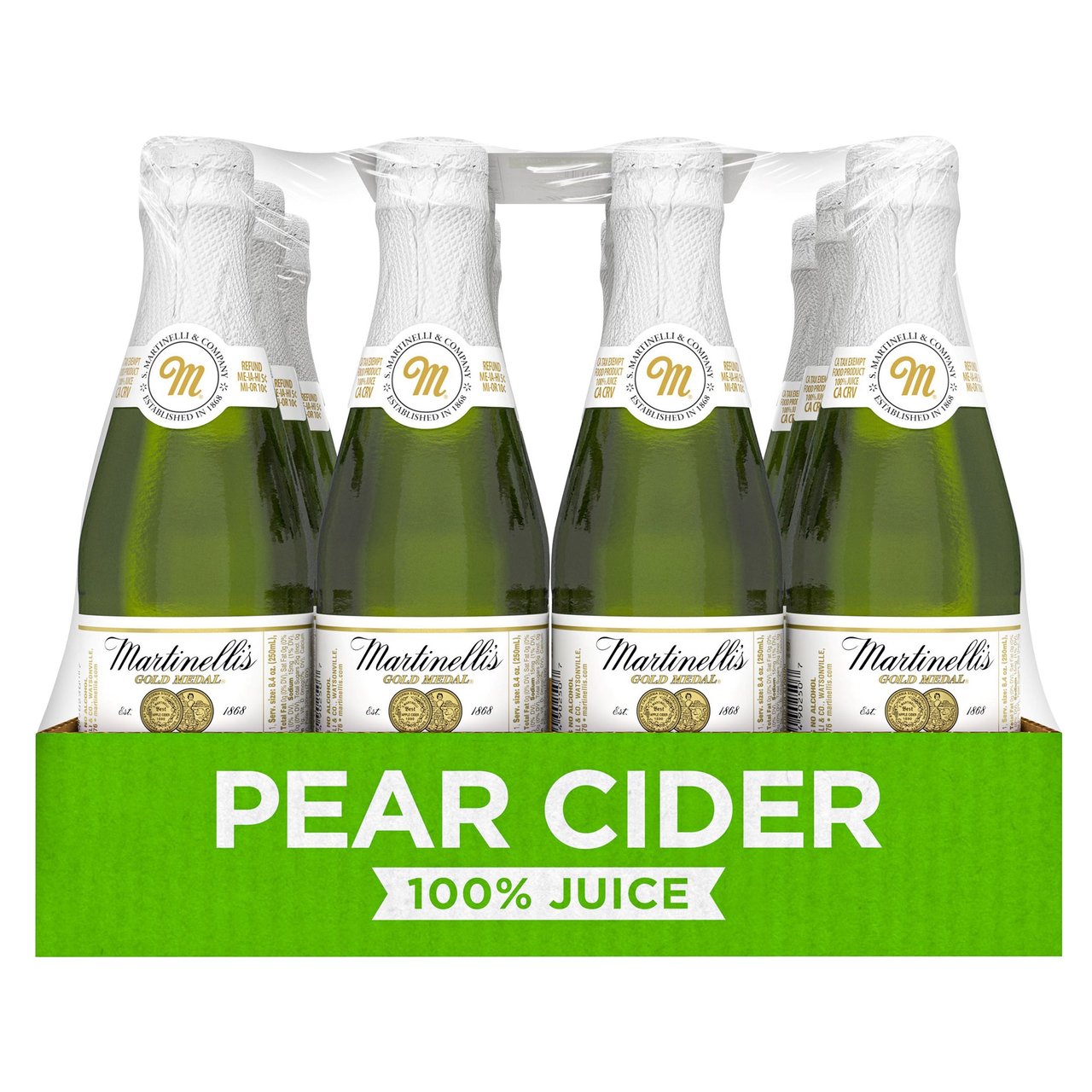 Martinelli's Sparkling Pear Cider 12 Pack 8.4 Ounces Each - Image 1