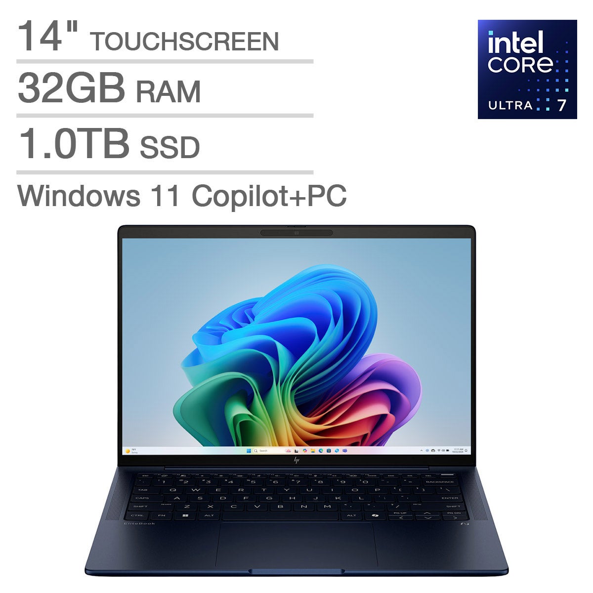 HP EliteBook X G1i 14" Copilot+ PC - Intel Core Ultra 7/32GB/1TB - Image 1