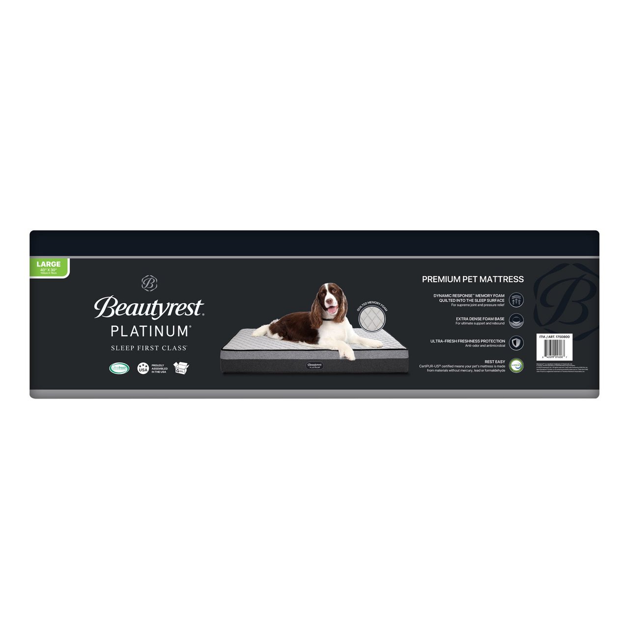 Beautyrest Platinum Large Dog Bed with Quilted Top - Image 1