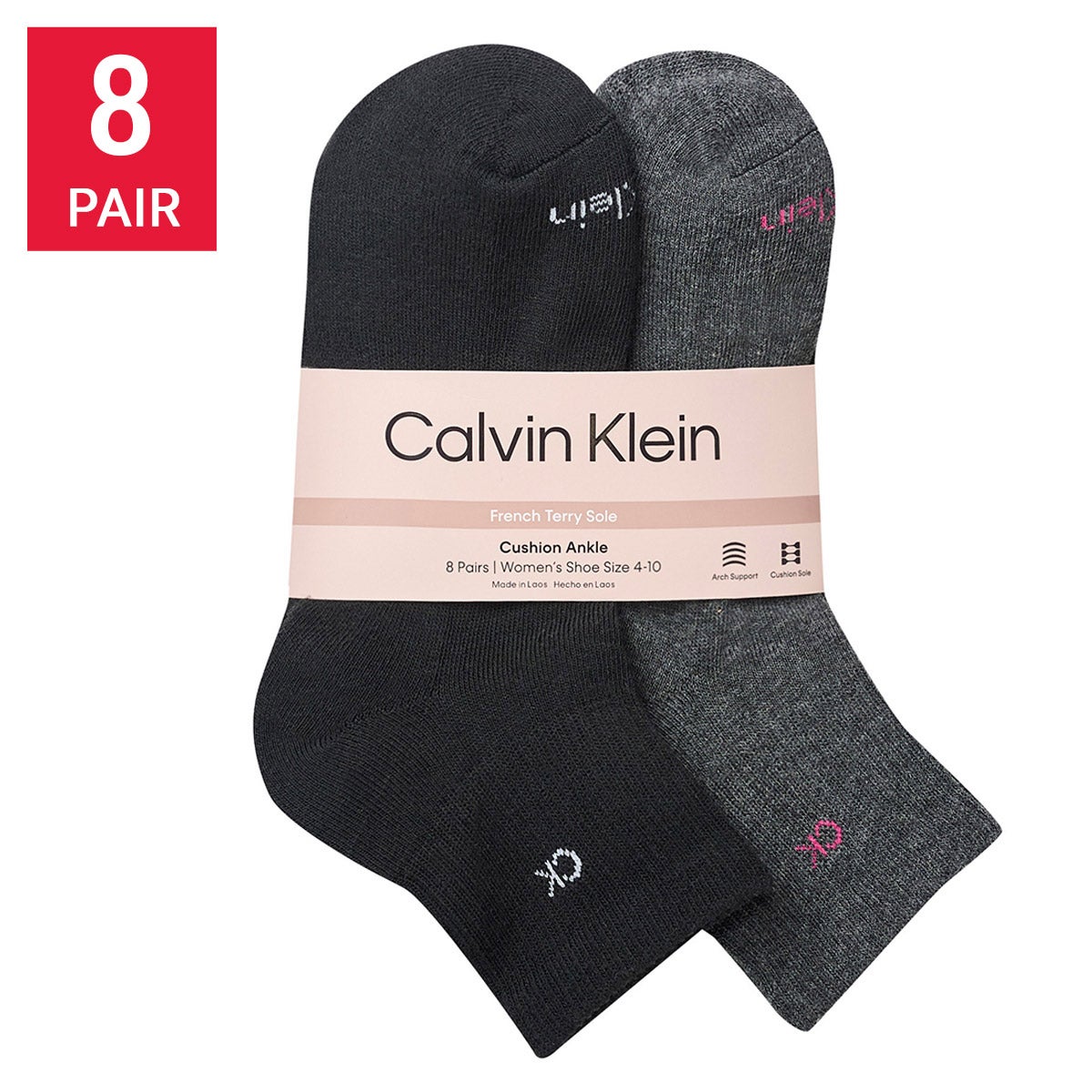 Calvin Klein Women's High Quarter Sock 8-Pair - Image 1