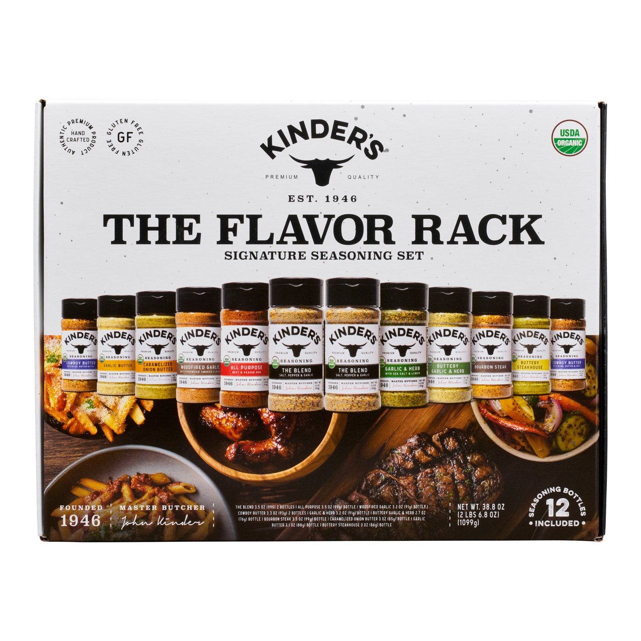Kinder's Organic The Flavor Pack, 12 Bottles / 38.8 oz (2.43 lbs) - Image 1