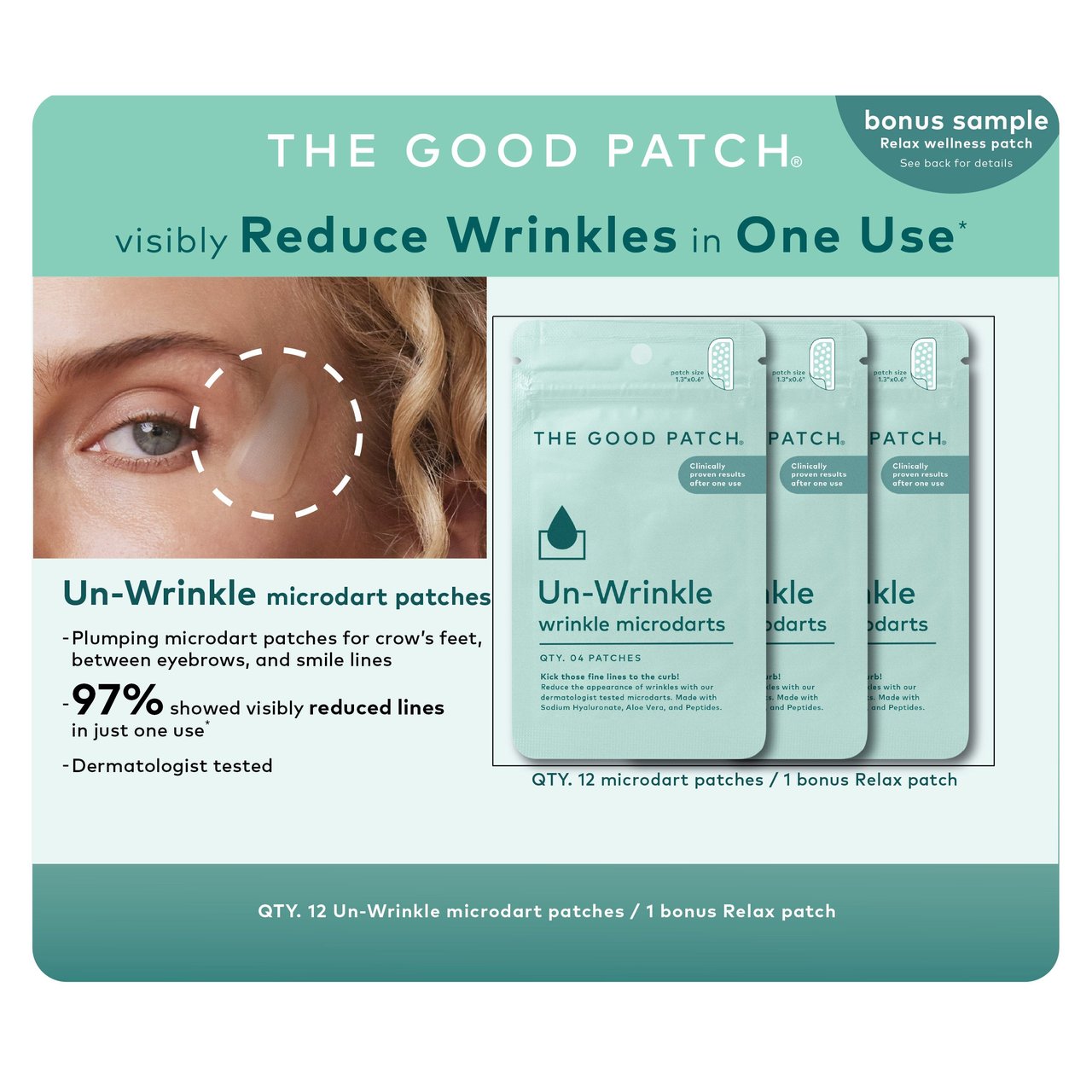 The Good Patch Un-Wrinkle Patch 3-Pack