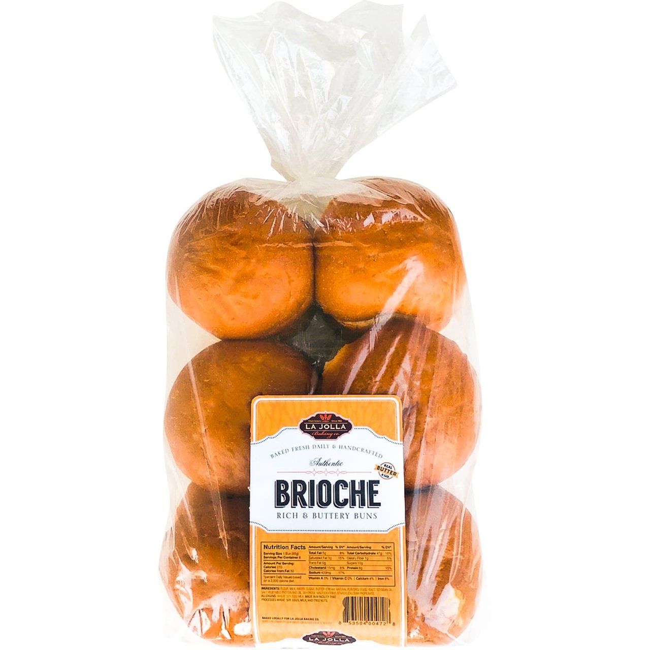 La Jolla Baking Co. Brioche Buns, 12 Count