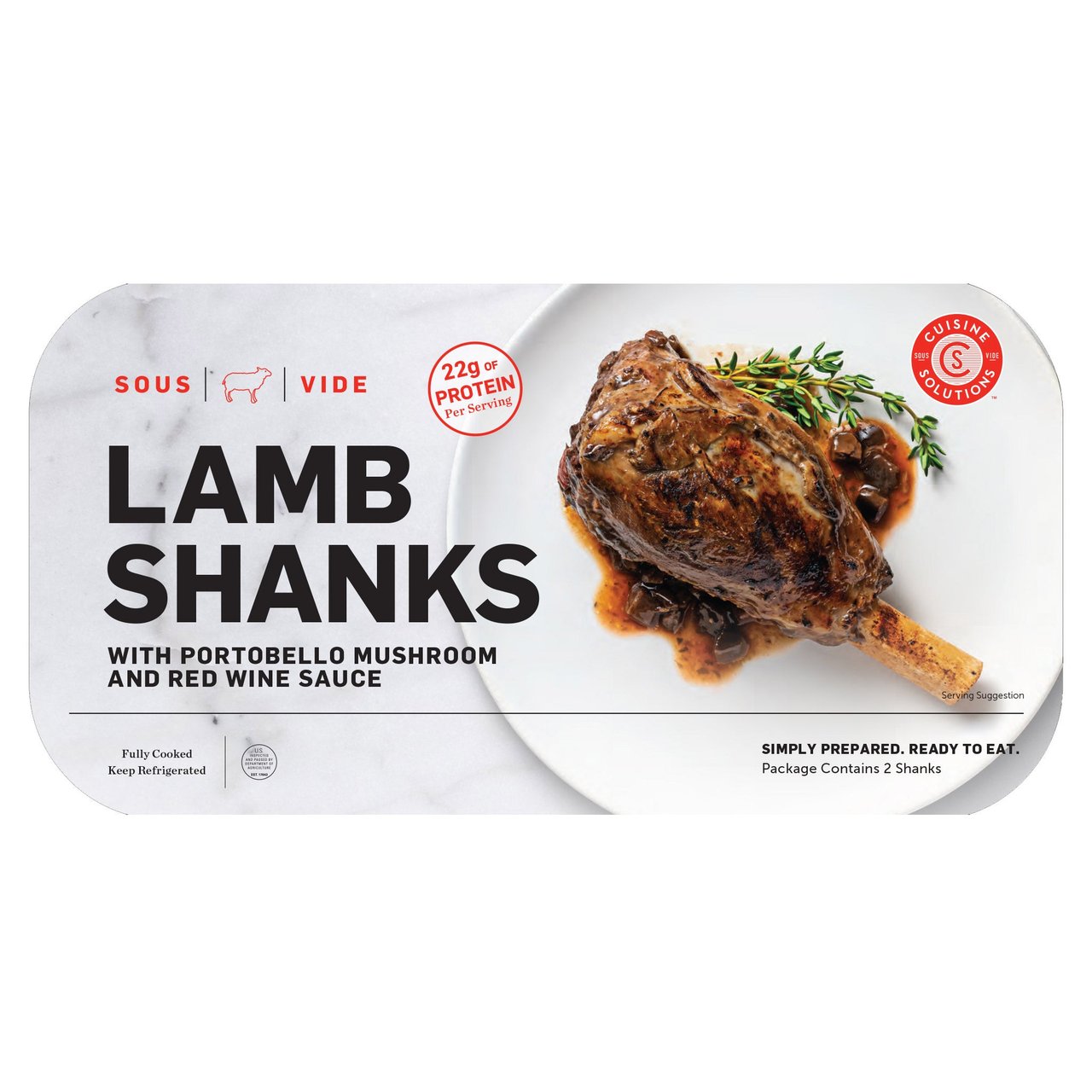Cuisine Solutions Lamb Shank with Portobello Mushrooms - Image 1