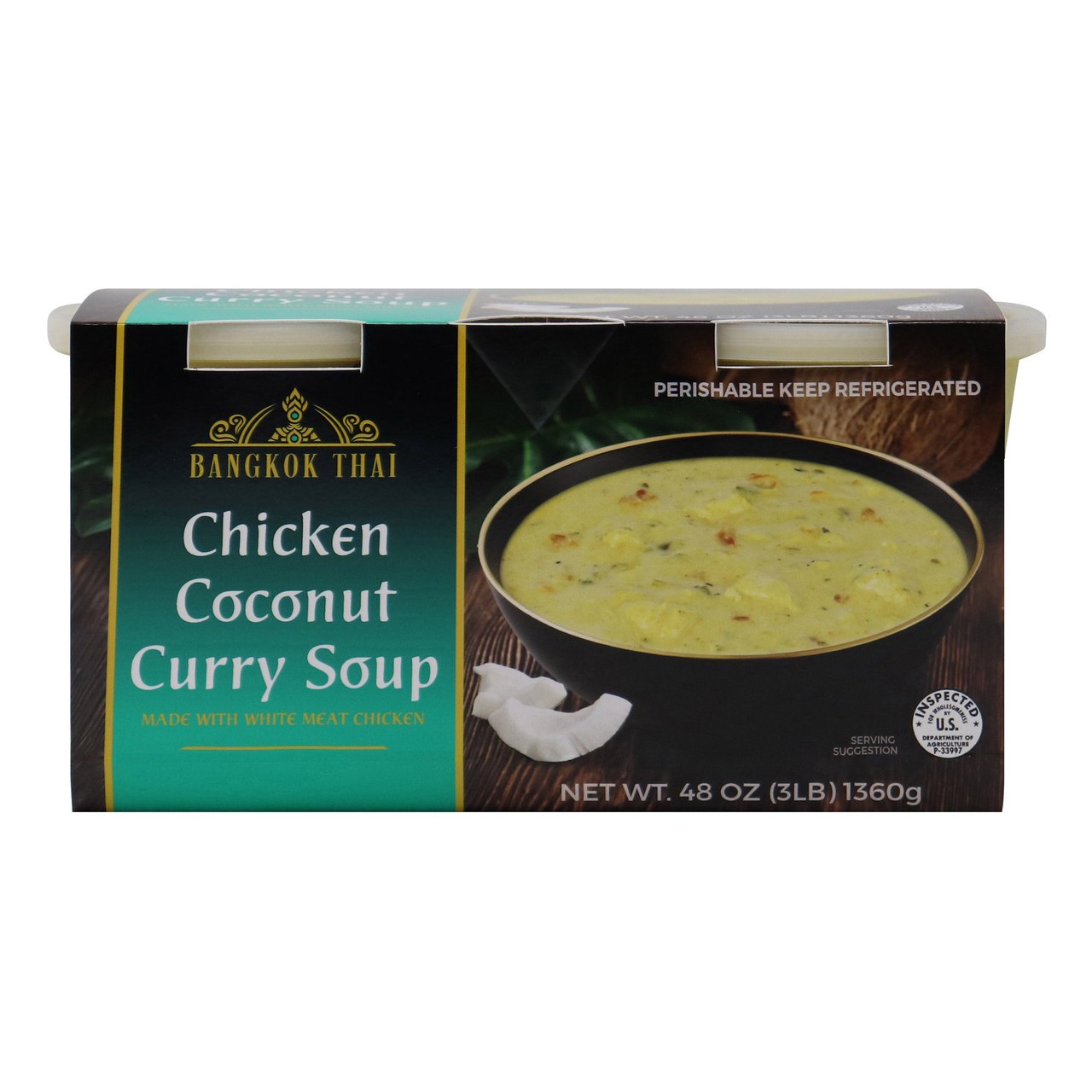 Bangkok Thai Chicken Coconut Curry Soup 2-Pack, 24 Ounces Each - Image 1