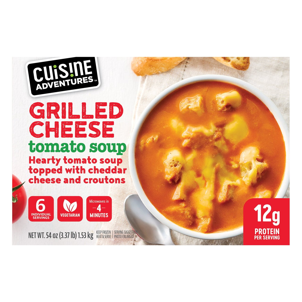 Cuisine Adventures Grilled Cheese Tomato Soup, 6 Servings of 9 oz - Image 1