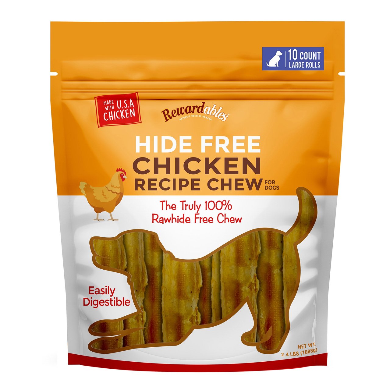 Rewardables Hide Free Chicken Chew 2.4 Pound Bag (38 oz) - Image 1
