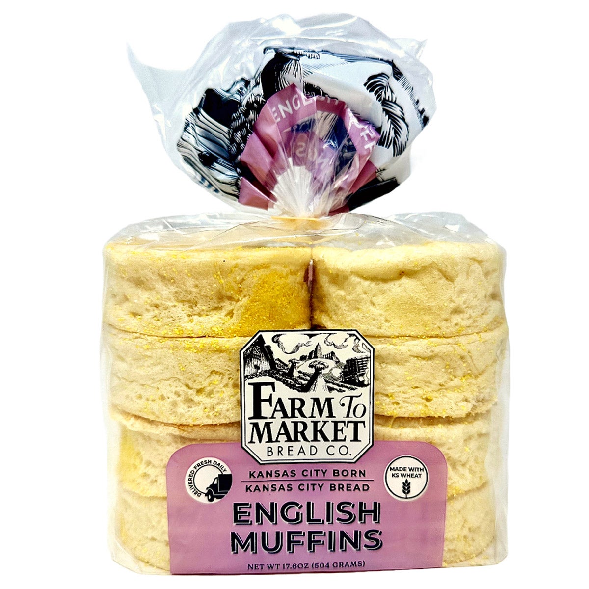 Farm to Market English Muffins, 8 Count Package - Image 1