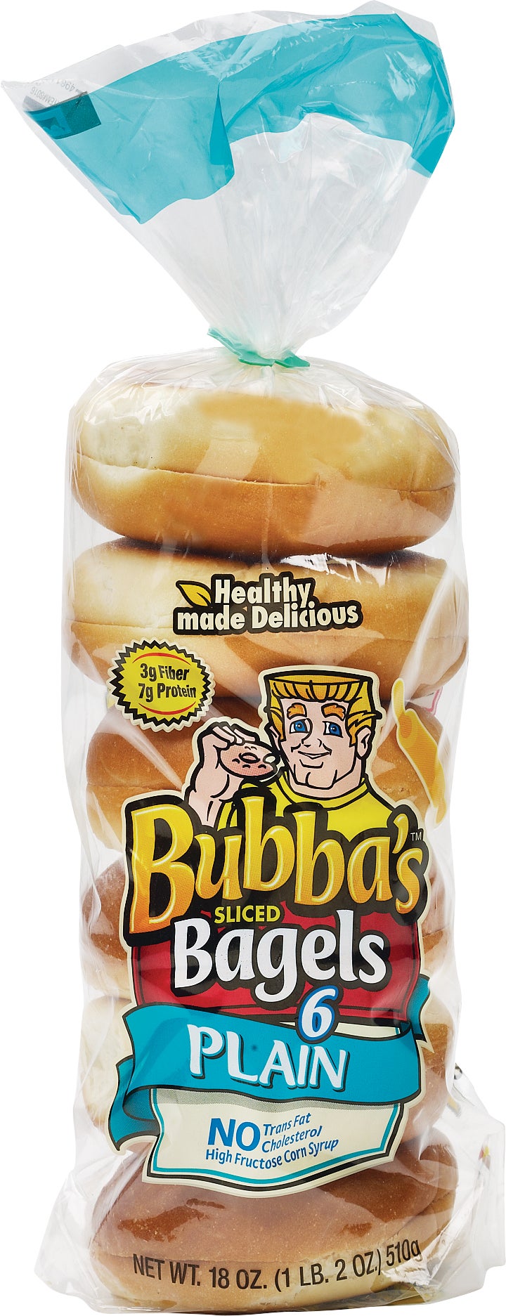 Bubba's Plain Bagel 6 Count Sliced