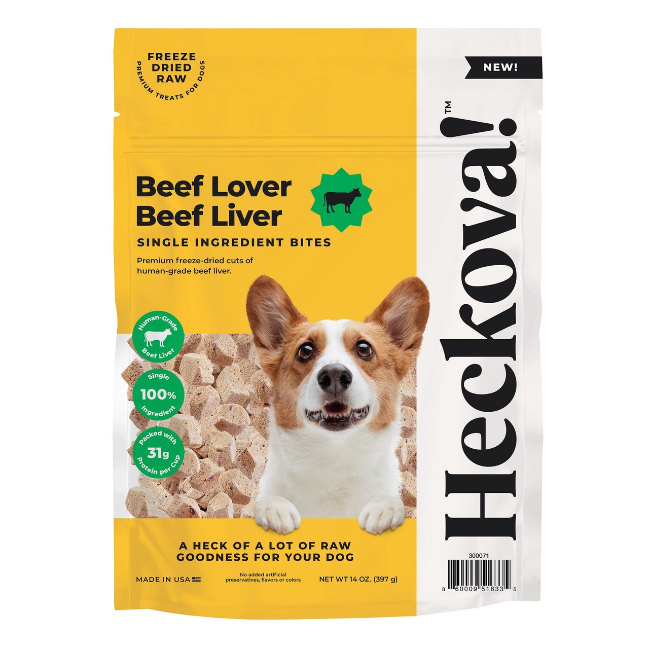 HECKOVA! Freeze Dried Beef Liver Bites, 14 oz