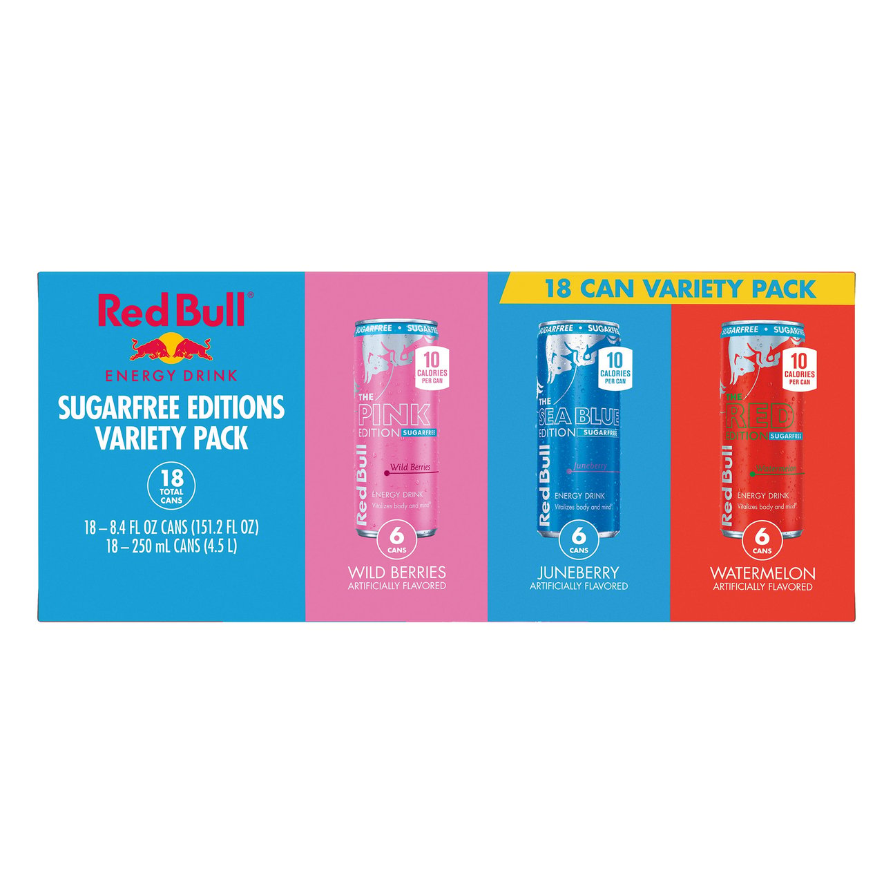 Red Bull Sugar Free Variety 18/8.4 Ounce Cans - Image 1