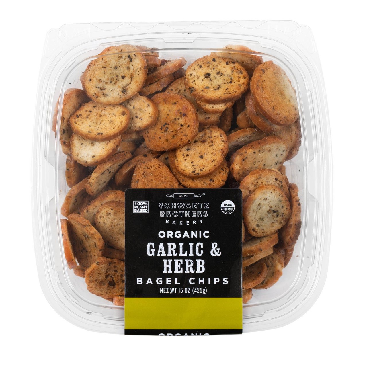 Schwartz Brothers Organic Garlic & Herb Bagel Chips, 15 oz