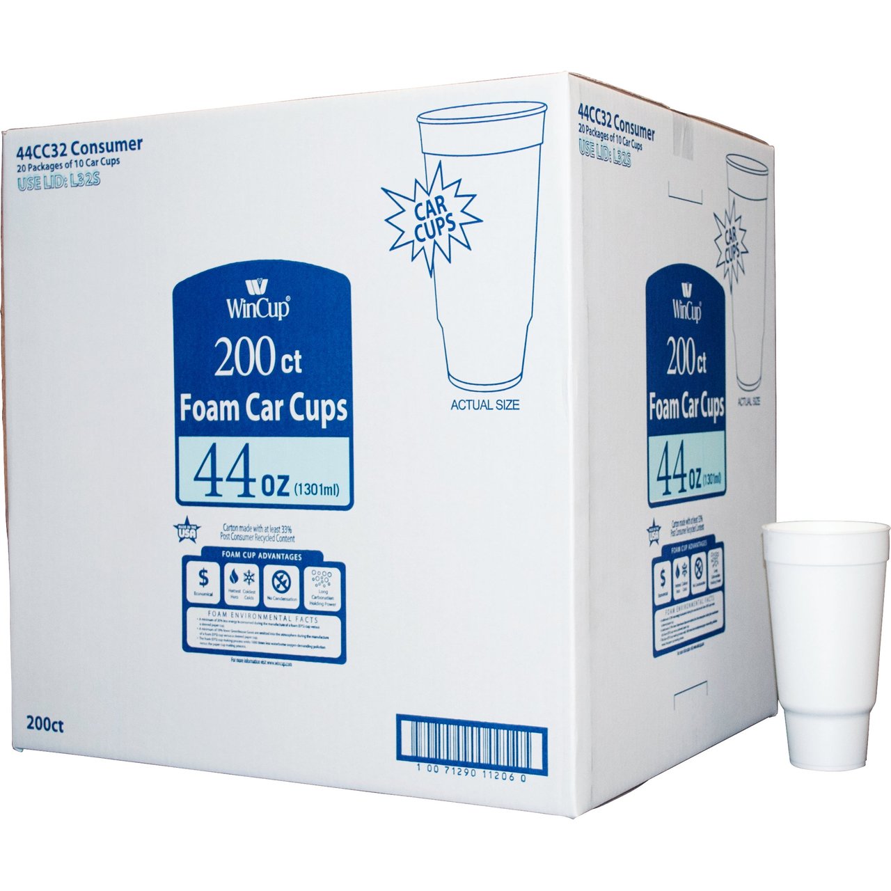 WinCup 44 oz Travel Cup, 200 Count - Image 1