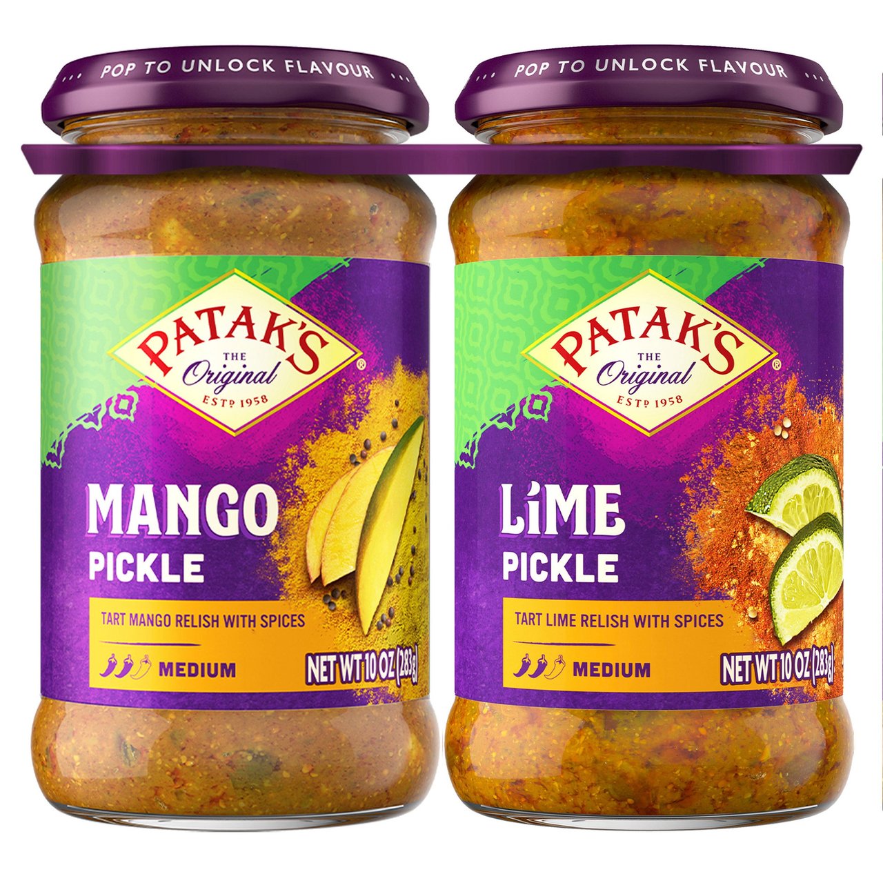 Patak's Pickle Mango and Lime 2 Pack, 10 Ounces - Image 1