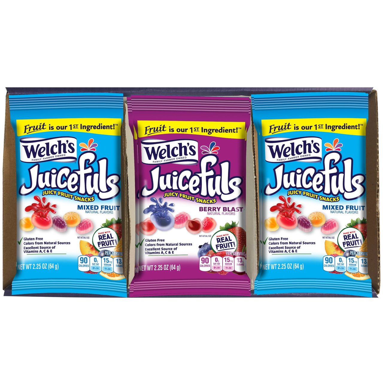 Welch's Juicefuls Fruit Snacks, 2.25 oz, 15-Count - Image 1