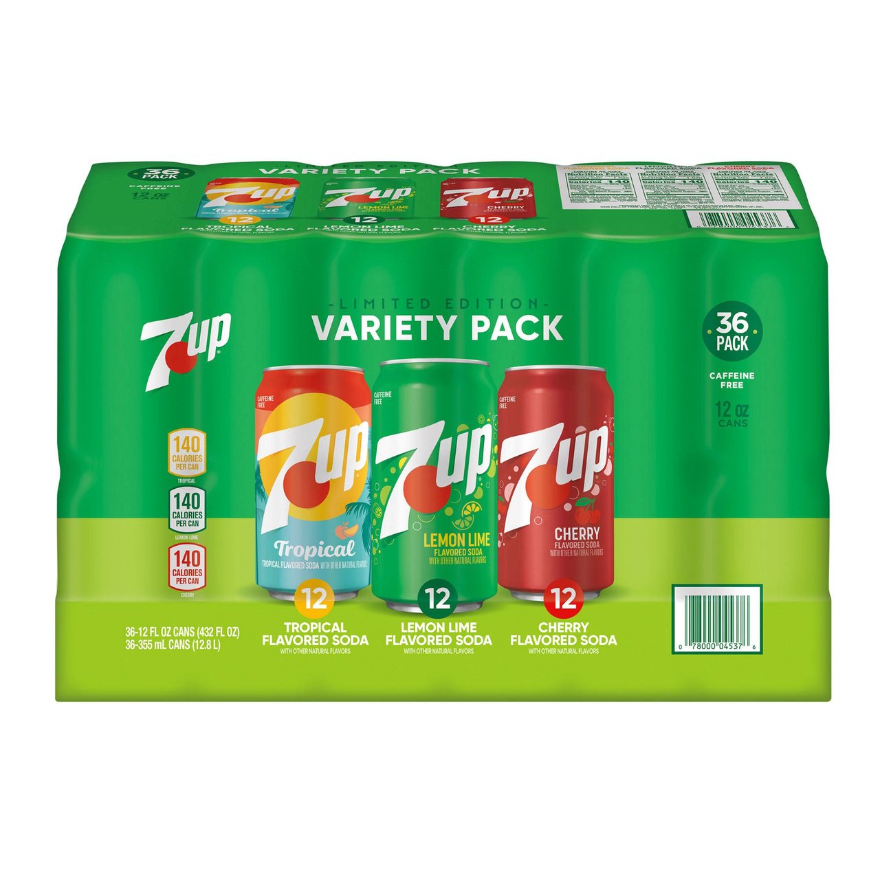 7UP Summer Variety Pack, 36 x 12 fl oz Cans - Image 1