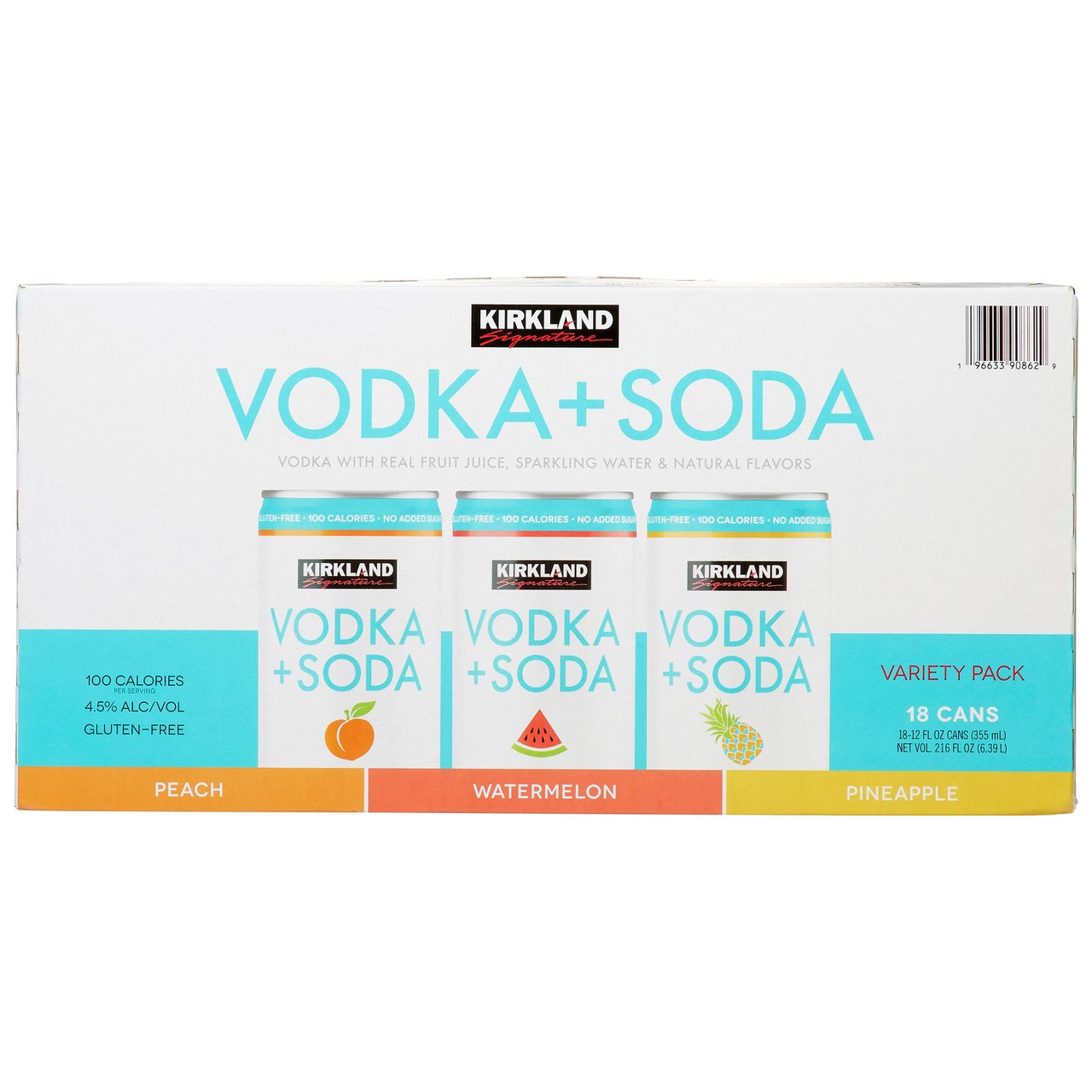 Kirkland Signature Vodka + Soda Variety 18/12 oz Cans - Image 1