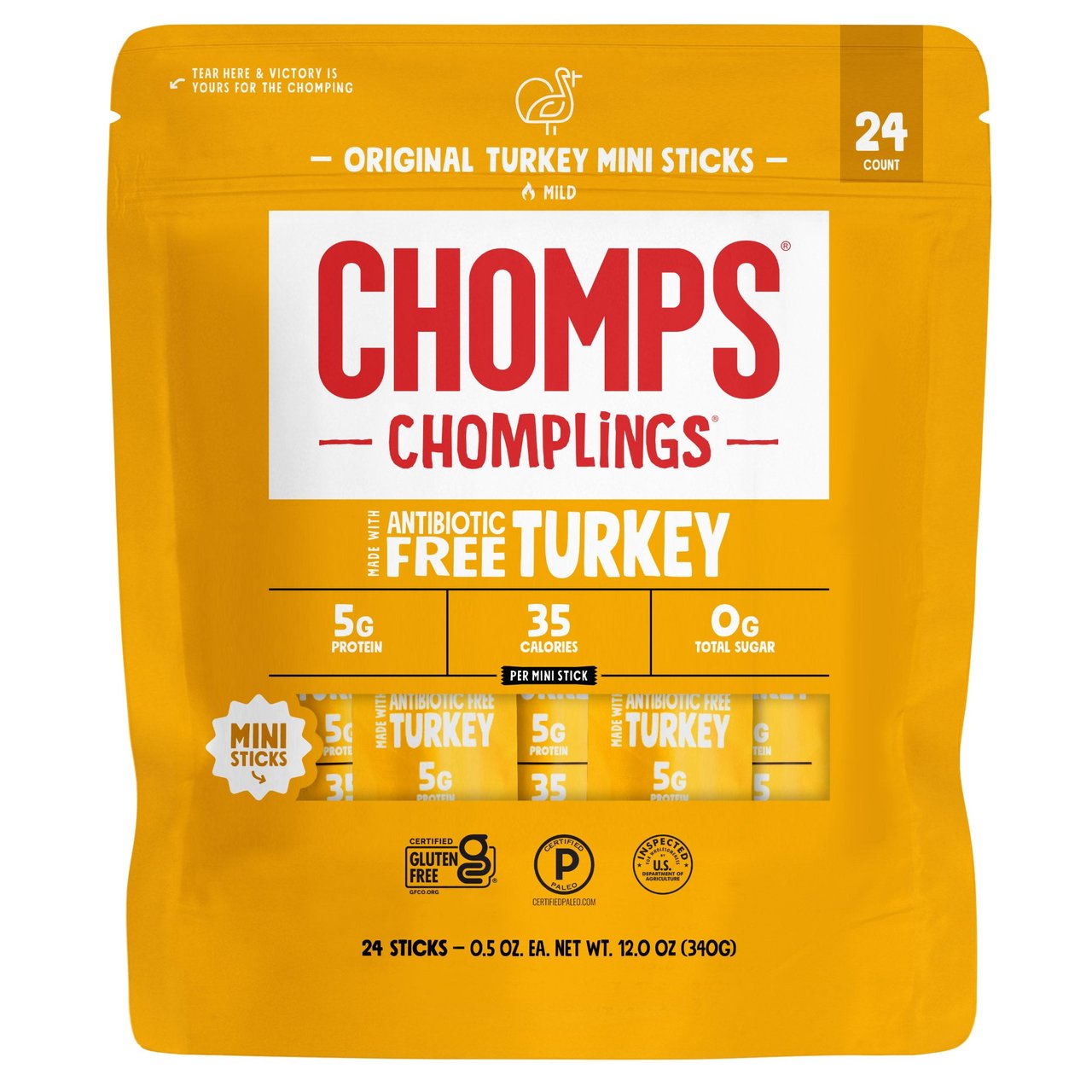 CHOMPS TURKEY CHOMPLINGS 12 OZ - Image 1