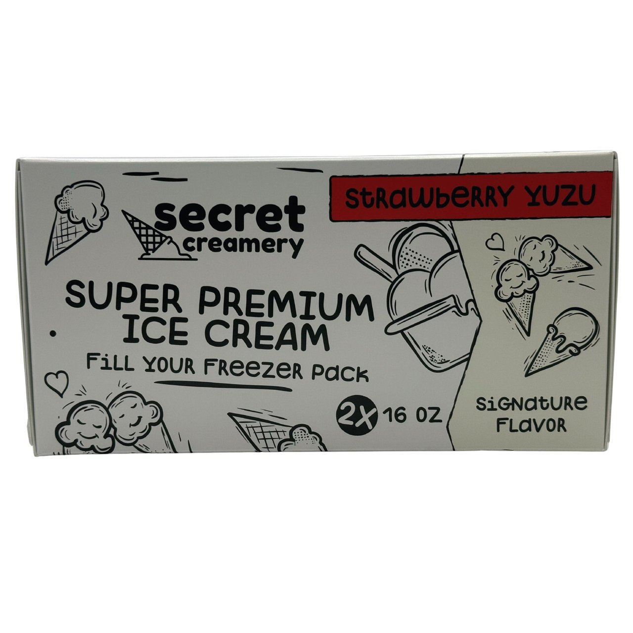 Secret Creamery Strawberry Yuzu 2-Pack, 32 Ounces - Image 1