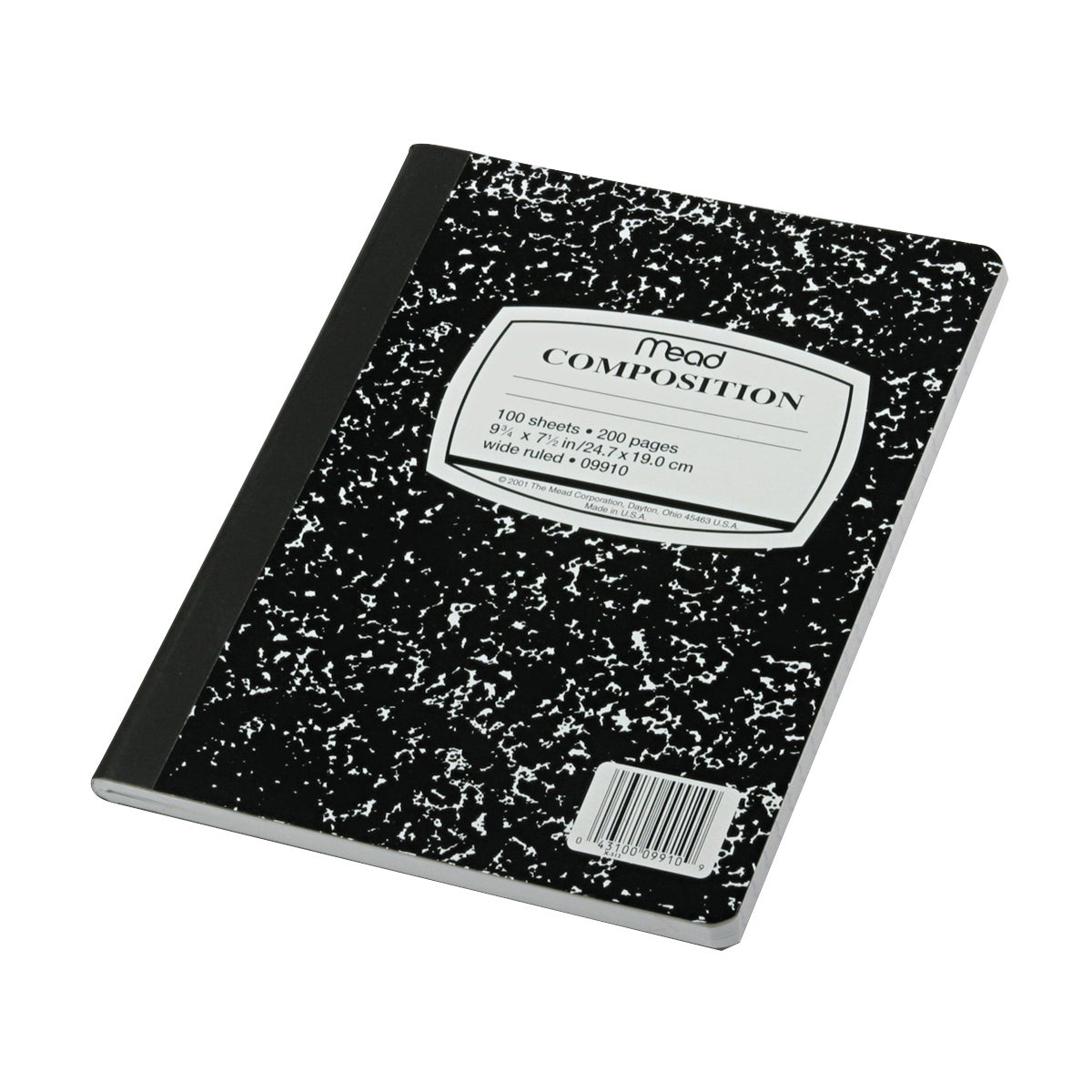 Mead Wide Ruled Composition Notebook, 9.75" x 7.5", 100 Sheets - Image 1