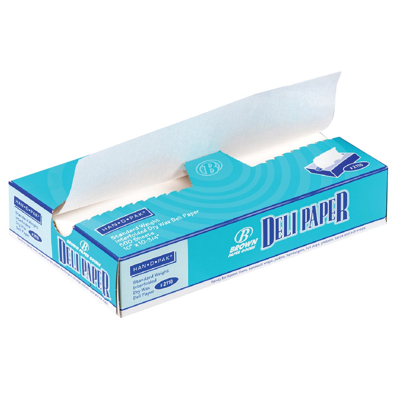 Han-D-Pak 10" x 10.75" Deli Paper White 500 CT - Image 1