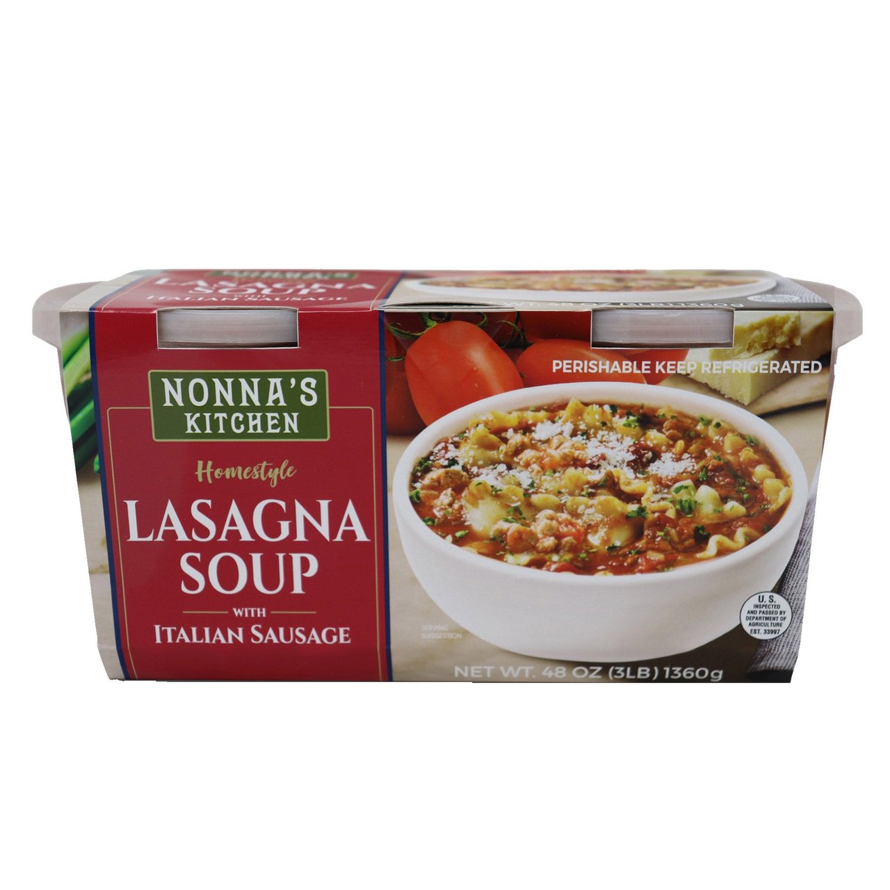Nonna's Kitchen Lasagna Soup 2 Pack 24 Ounces Each - Image 1