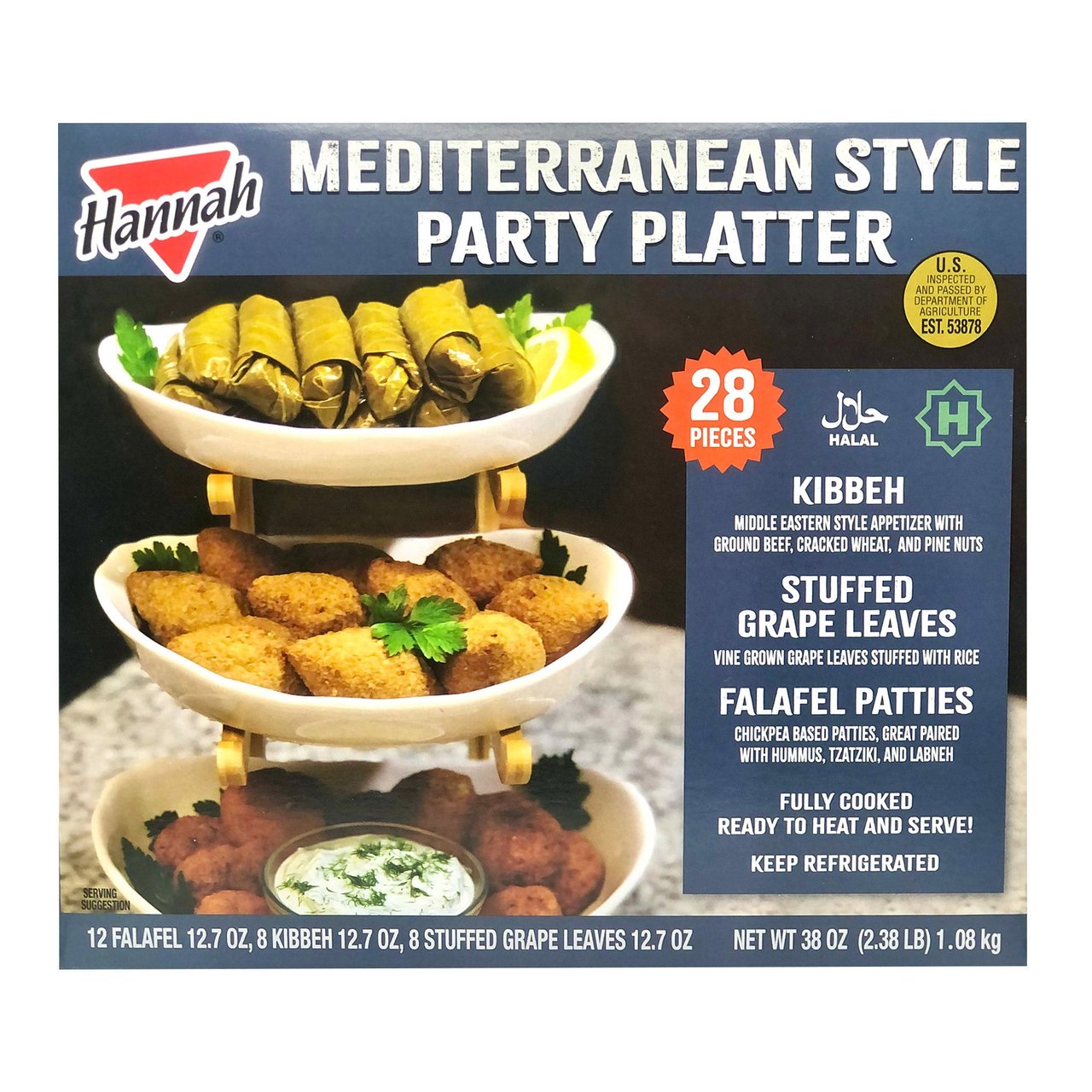 Hannah Mediterranean Platter 38 oz (2.37 lbs) - Image 1