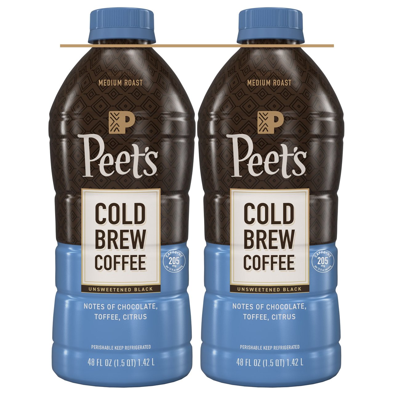 Peet's Cold Brew Coffee, 2 Pack, 48 Ounces Each - Image 1
