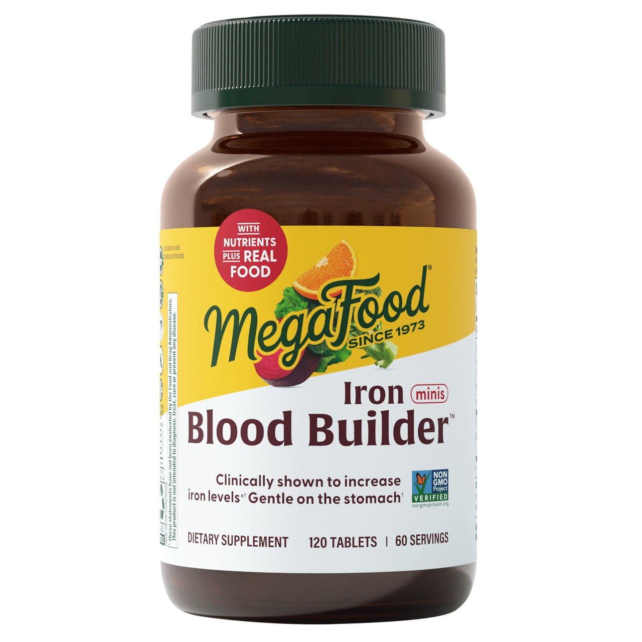 MegaFood Blood Builder Iron Minis, 120 Tablets - Image 1