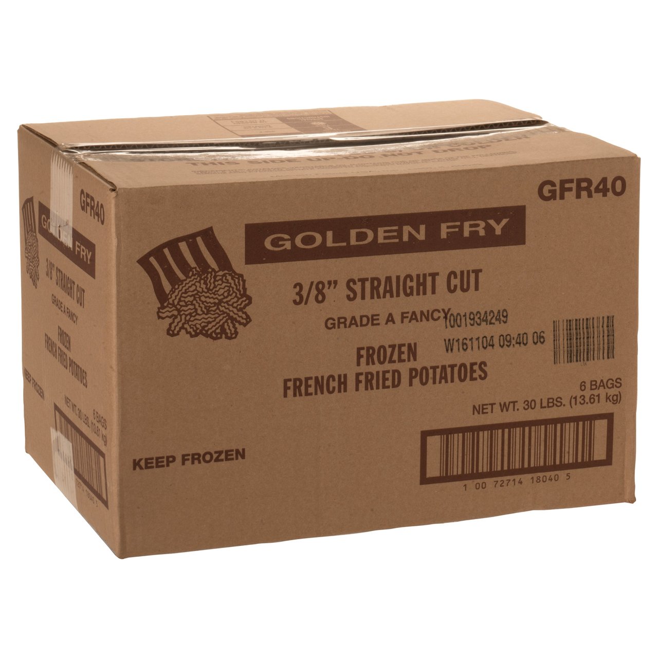 McCain Golden Fry 3/8" Straight Cut French Fries, 5 lbs, 6 ct - Image 1