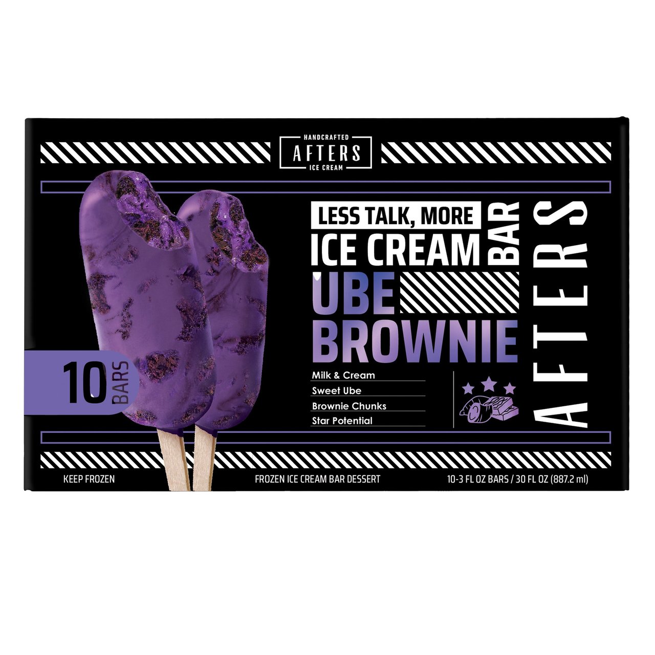 Afters Ice Cream Ube Brownie Bars, 10 Count, 30 Ounces - Image 1