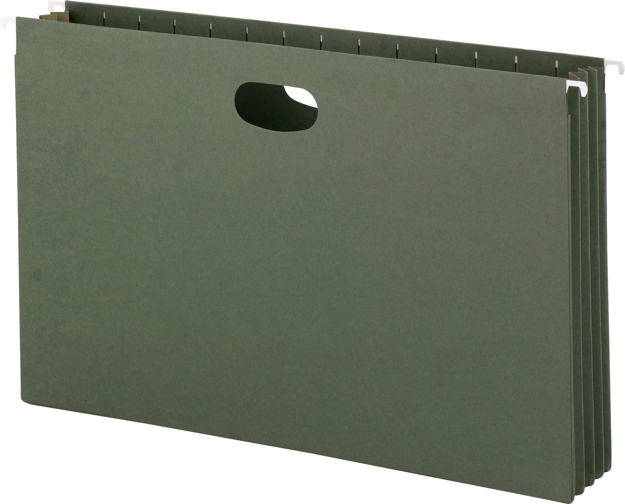 Smead Hanging Expanding File Pockets, 3-1/2" Expansion, Legal Size, Standard Green, 10 Per Box (64320)